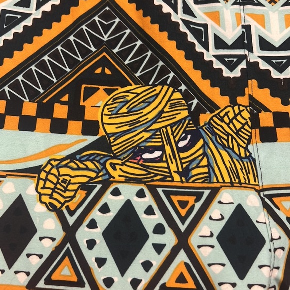 P10-NWOT LuLaRoe TC2 Tall & Curvy Multicolor Aztec Mummy Prints Stretch Leggings - Picture 3 of 11